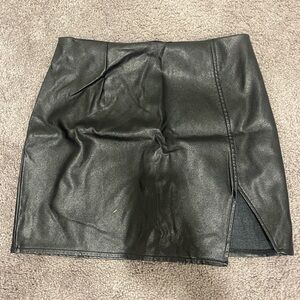 Black Leather Mini Skirt